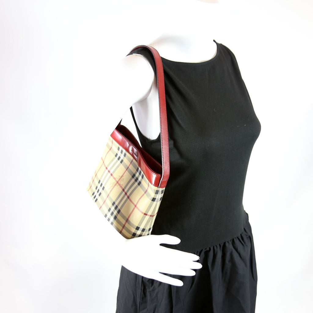 Haymarket Check Mini Shoulder Bag Beige/Red