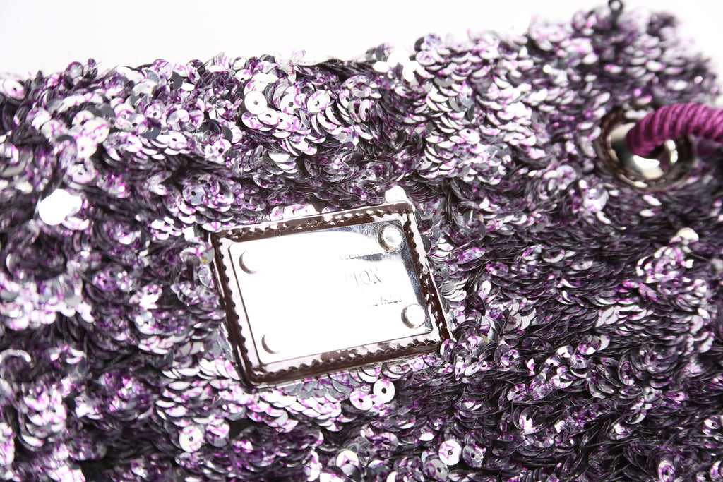 Pochette Rococo Sequins Purple
