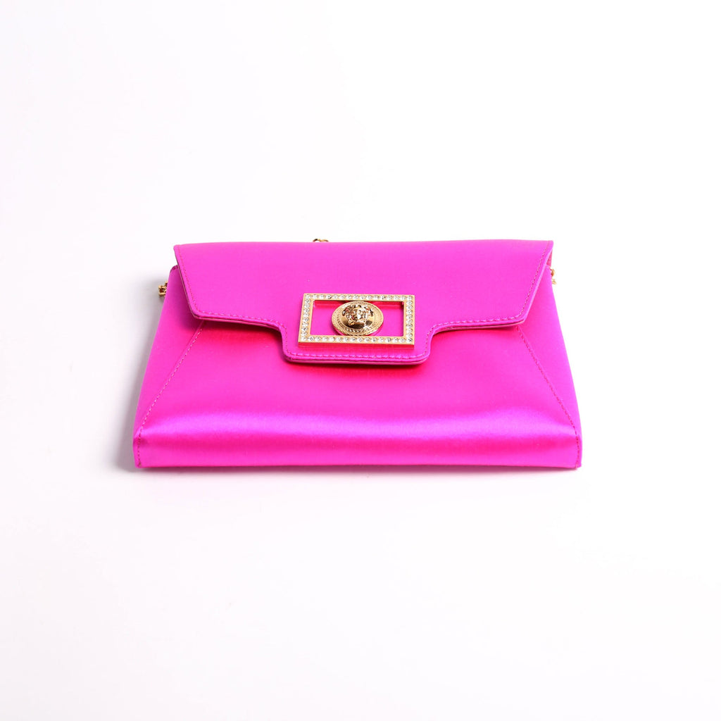 La Medusa Pouch On Chain Satin Pink