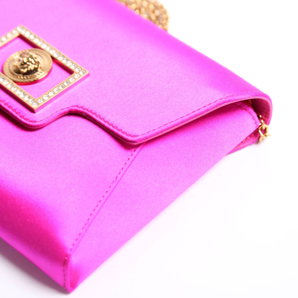 La Medusa Pouch On Chain Satin Pink