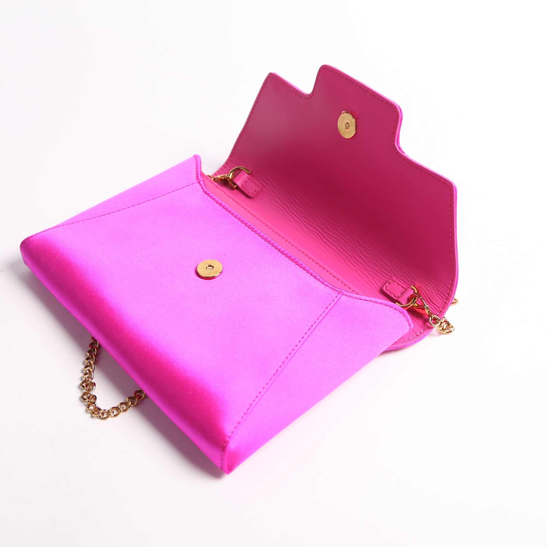 La Medusa Pouch On Chain Satin Pink