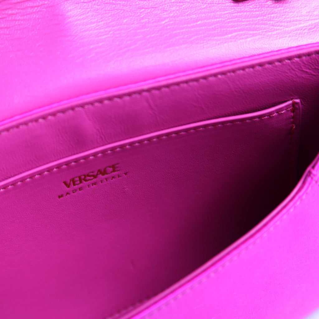 La Medusa Pouch On Chain Satin Pink