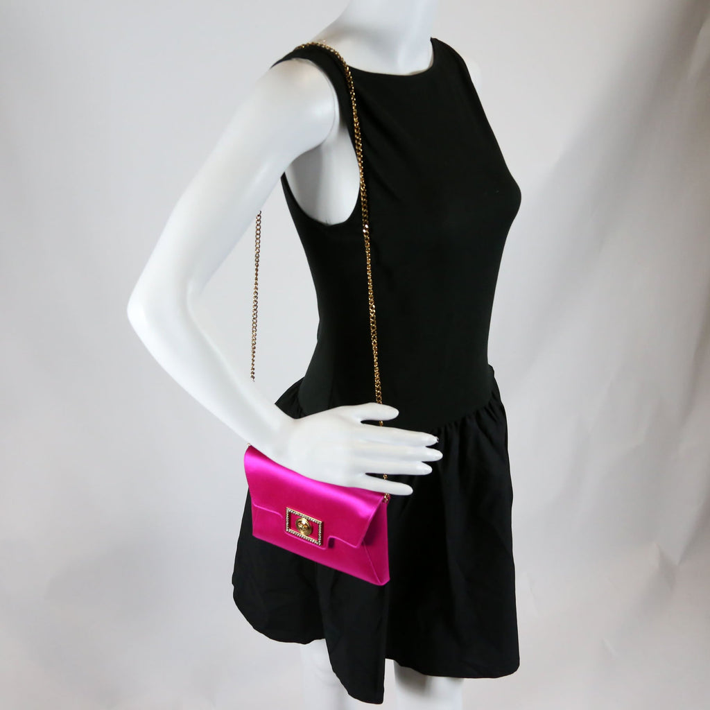 La Medusa Pouch On Chain Satin Pink