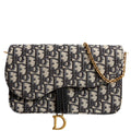Oblique Chain Saddle Pouch