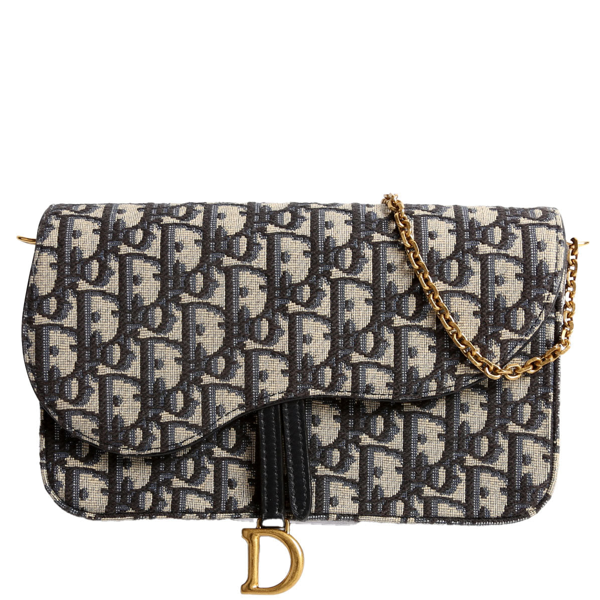 Oblique Chain Saddle Pouch