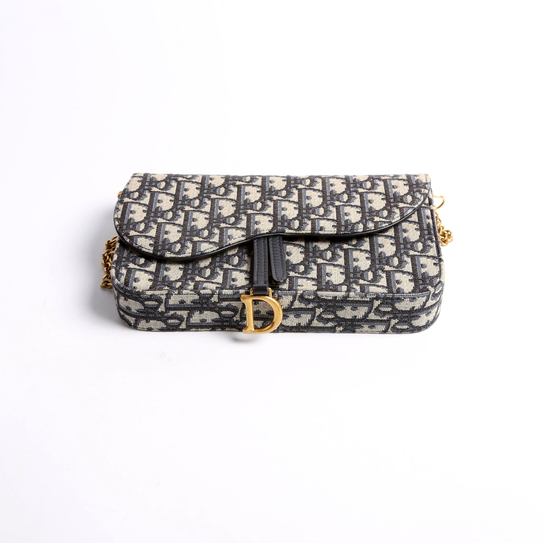 Oblique Chain Saddle Pouch