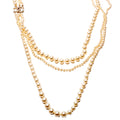 CC 3 Strand Faux Pearl Long Necklace