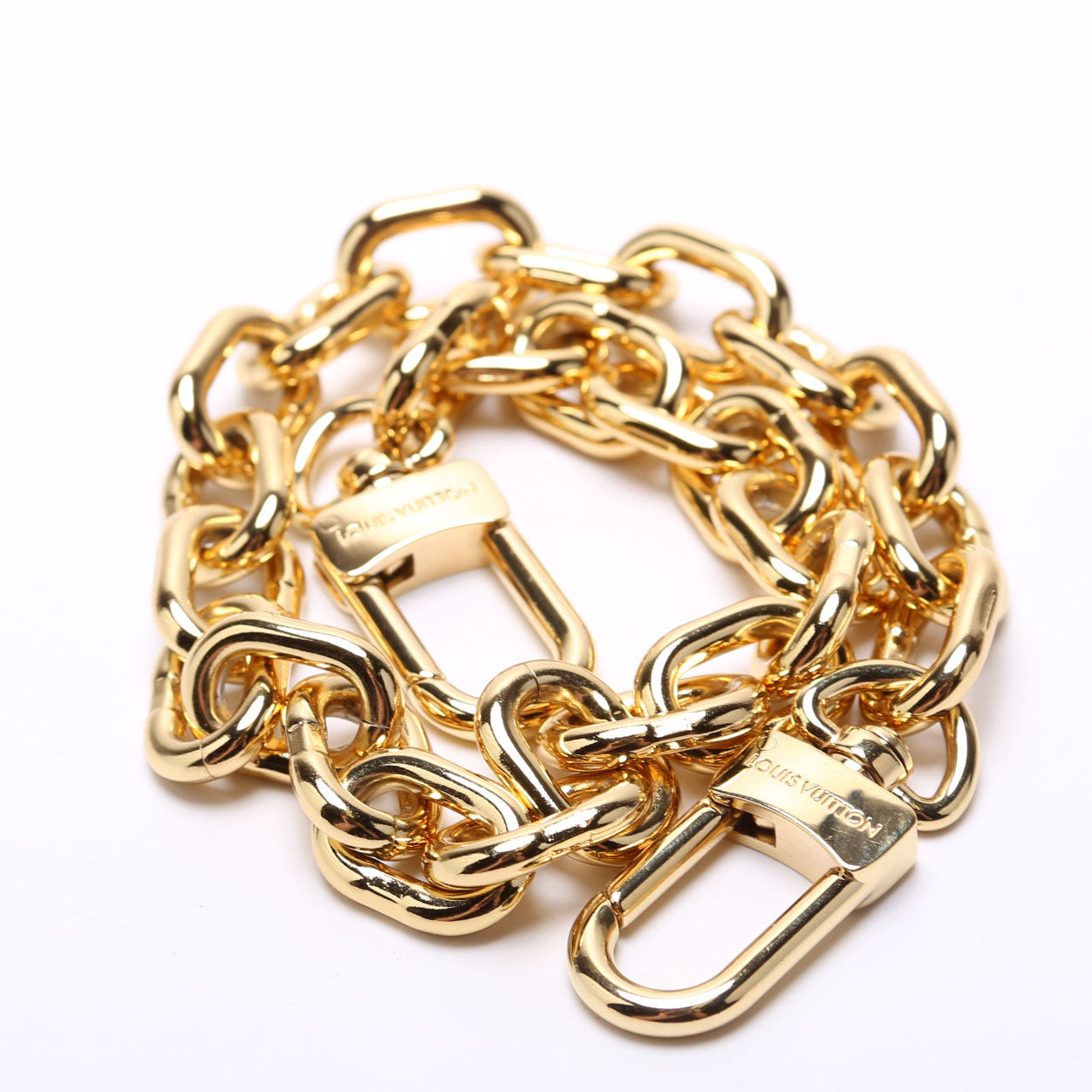 Loop Hobo Metal Chain Strap Gold
