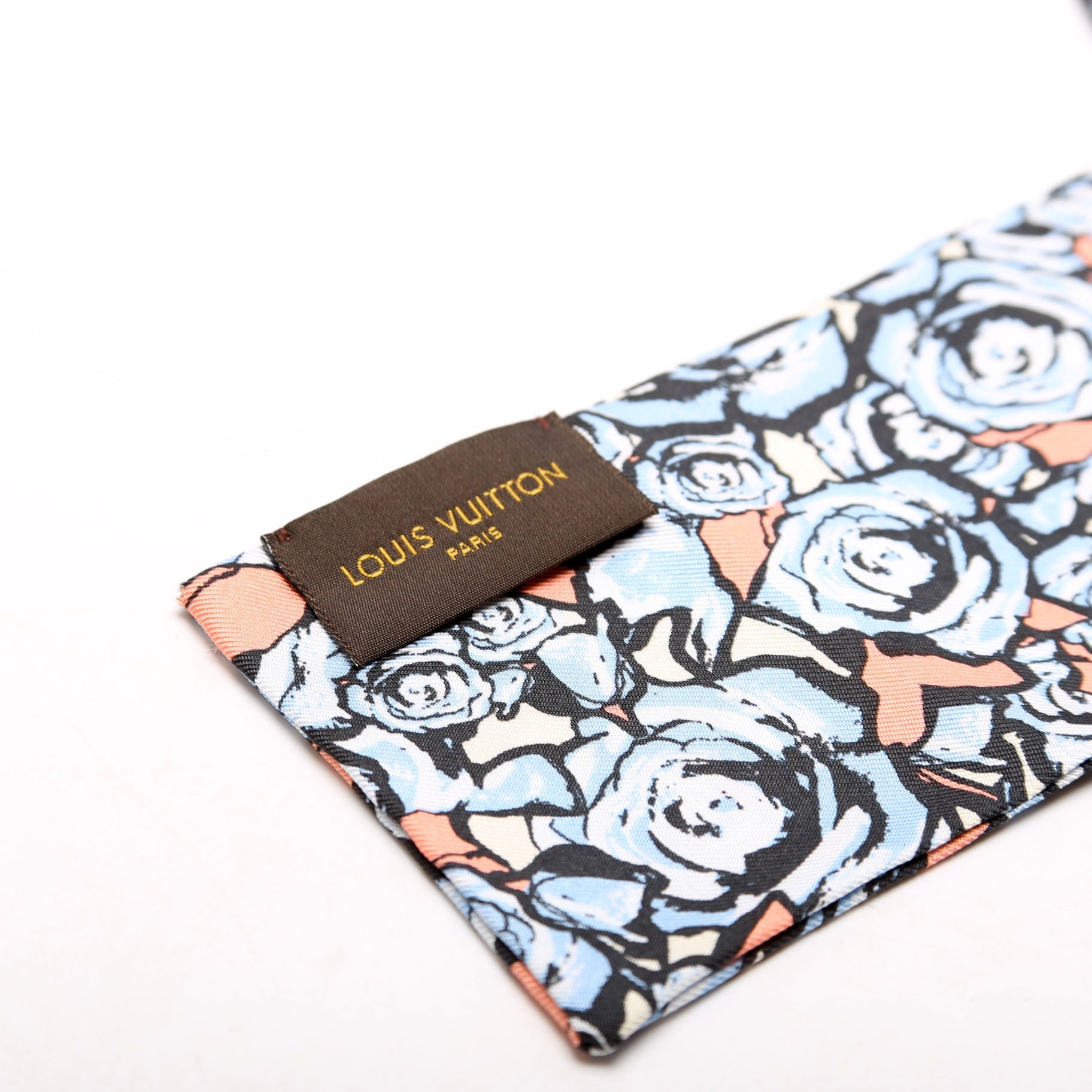 Rock'N'Roses Bandeau Silk Scarf Blue/Multi