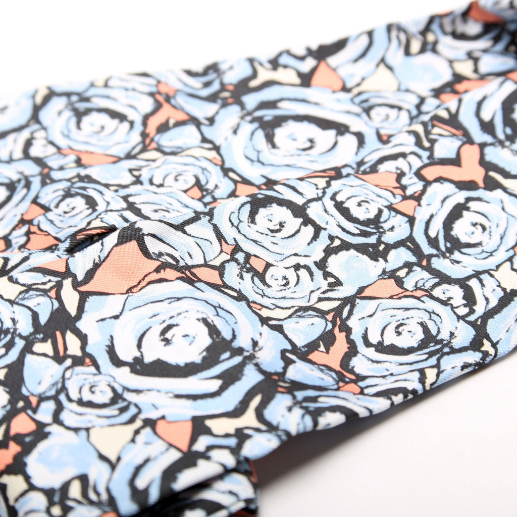 Rock'N'Roses Bandeau Silk Scarf Blue/Multi
