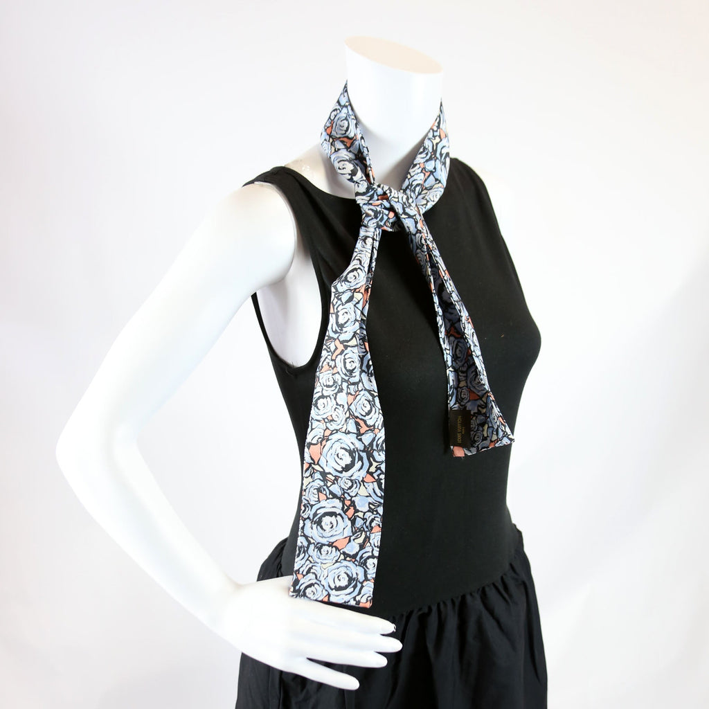 Rock'N'Roses Bandeau Silk Scarf Blue/Multi