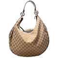 232945 GG Canvas Twins Hobo Large Beige/Brown