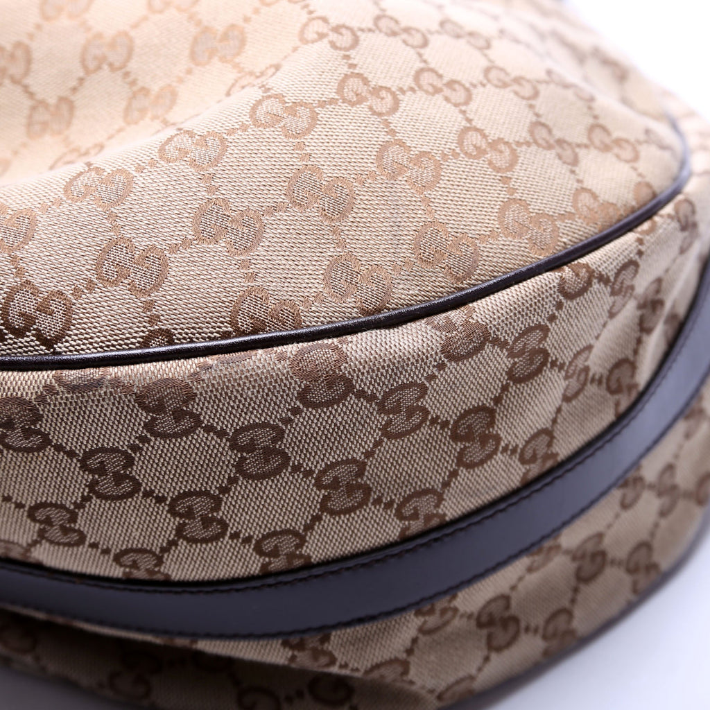 232945 GG Canvas Twins Hobo Large Beige/Brown