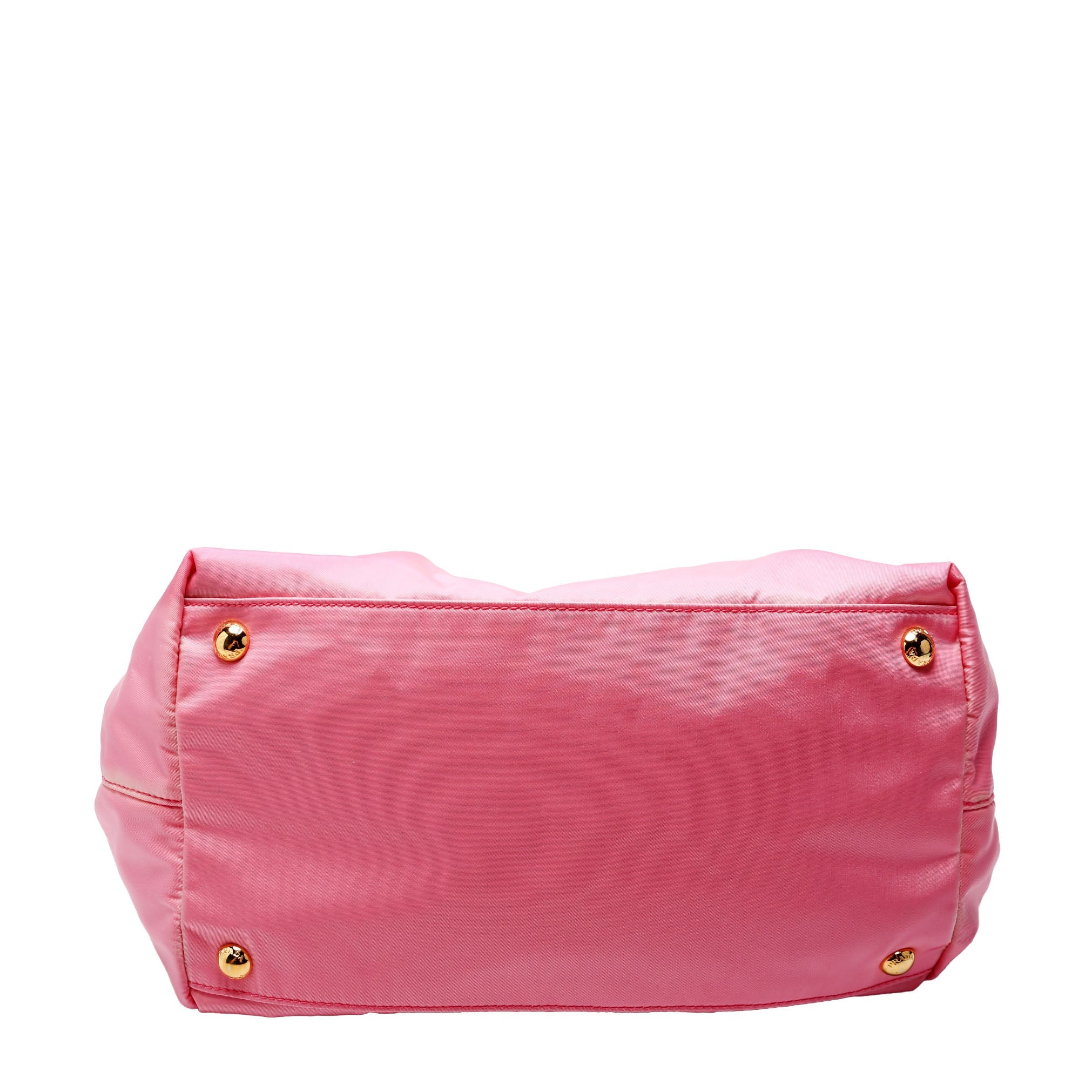 Tessuto Nylon Bow Tote Pink/Gold