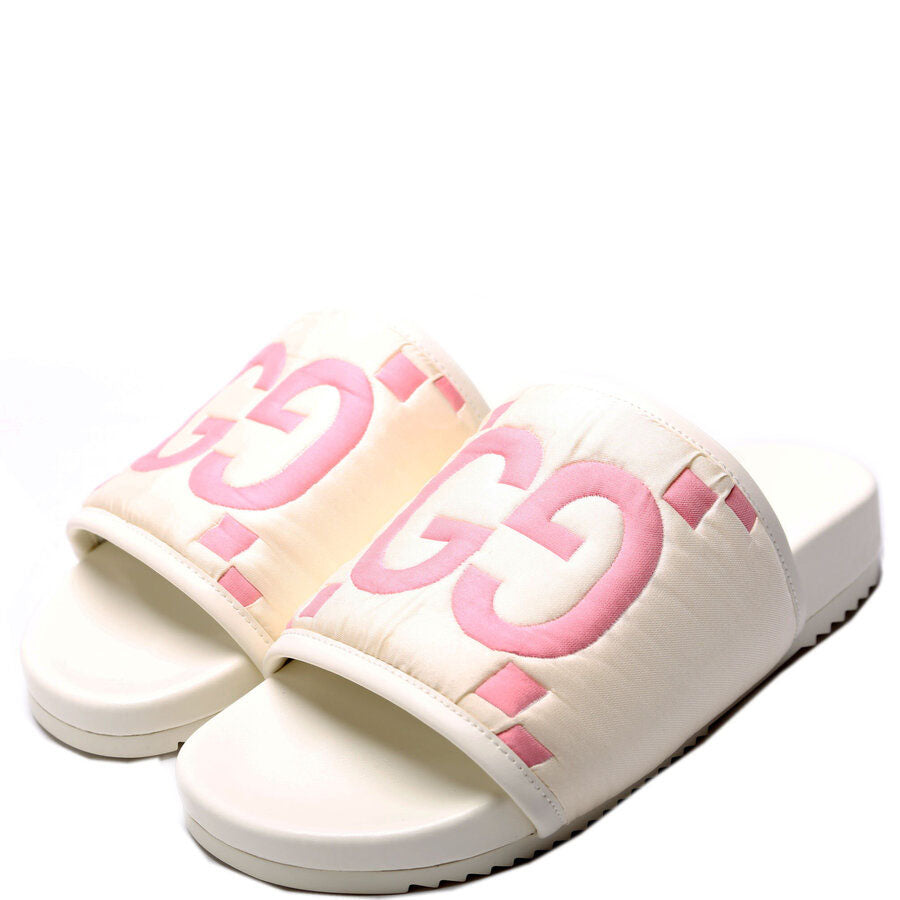 GG Logo Slides Size 39 White and Pink