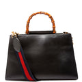453764 Nymphaea Medium Bamboo Top Handle Black