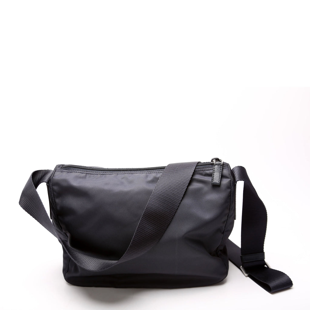 Tessuto Nylon Saffiano Messenger Bag Navy
