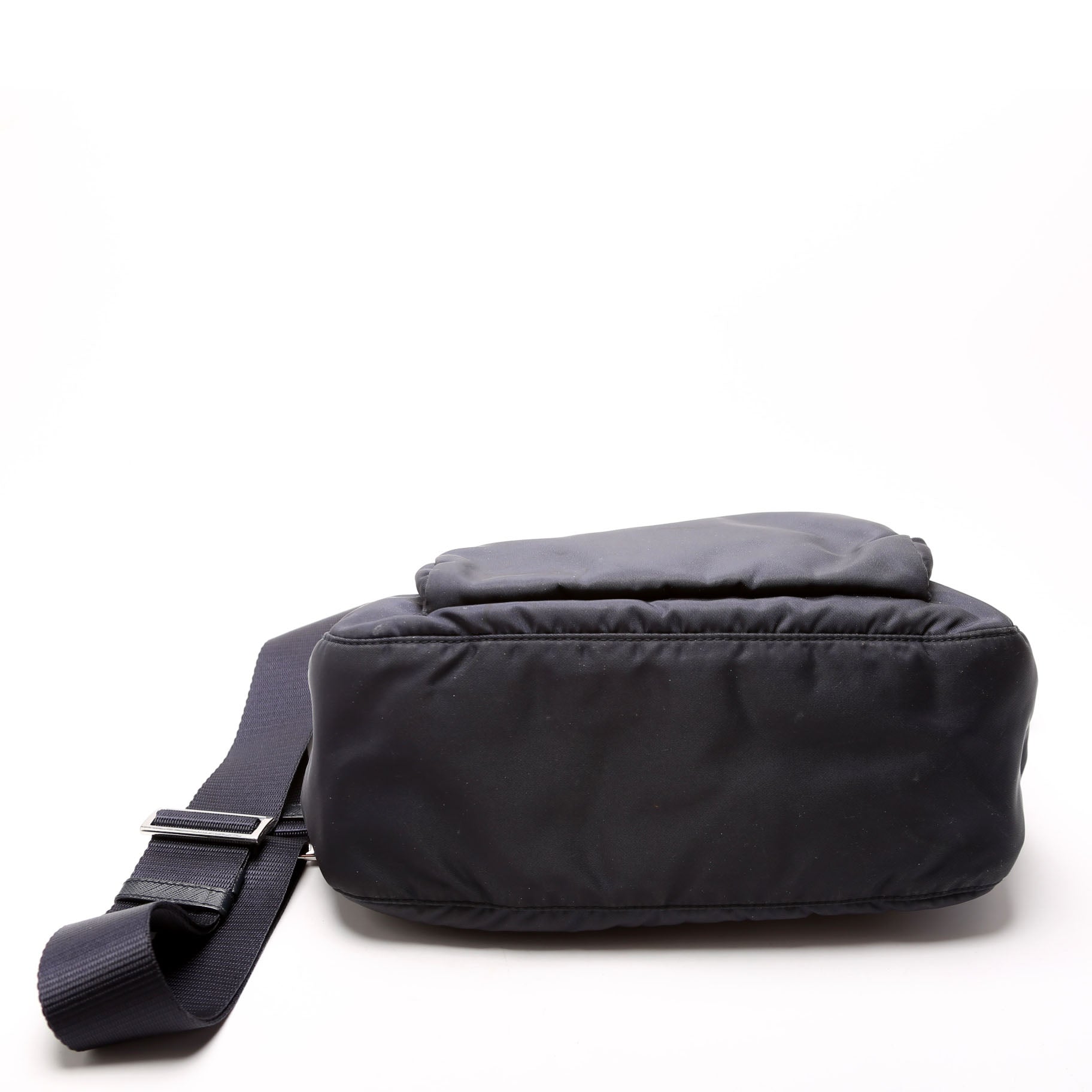 Tessuto Nylon Saffiano Messenger Bag Navy