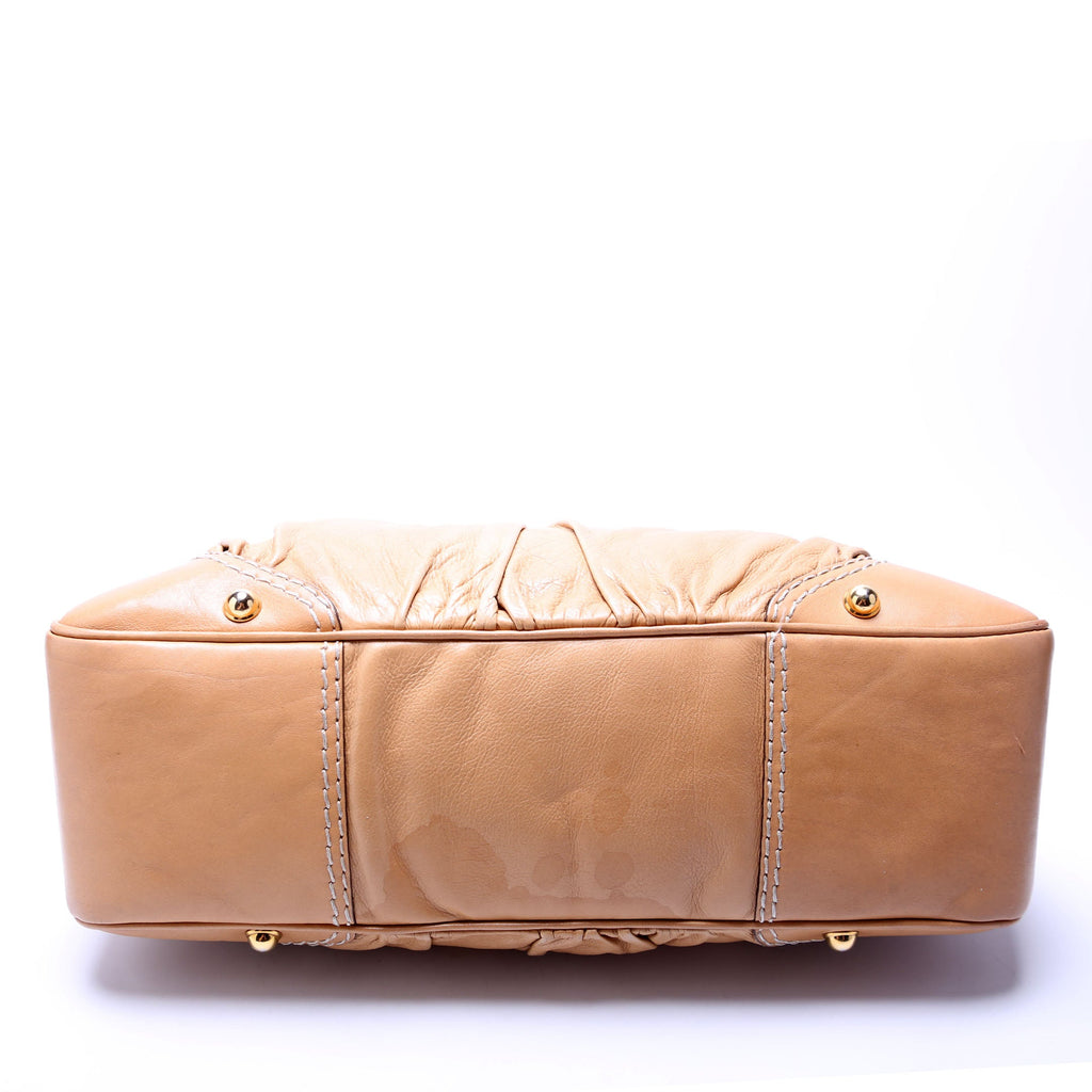 211966 Calfskin Jockey Hobo Large Tan
