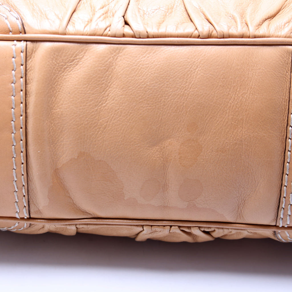 211966 Calfskin Jockey Hobo Large Tan