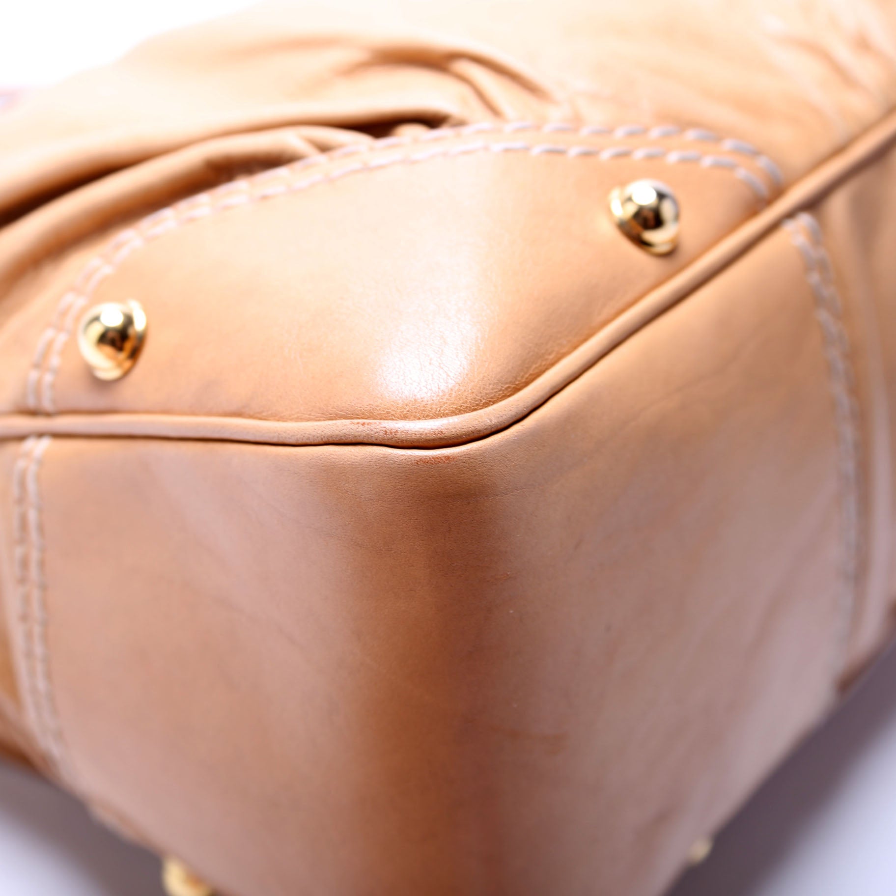211966 Calfskin Jockey Hobo Large Tan