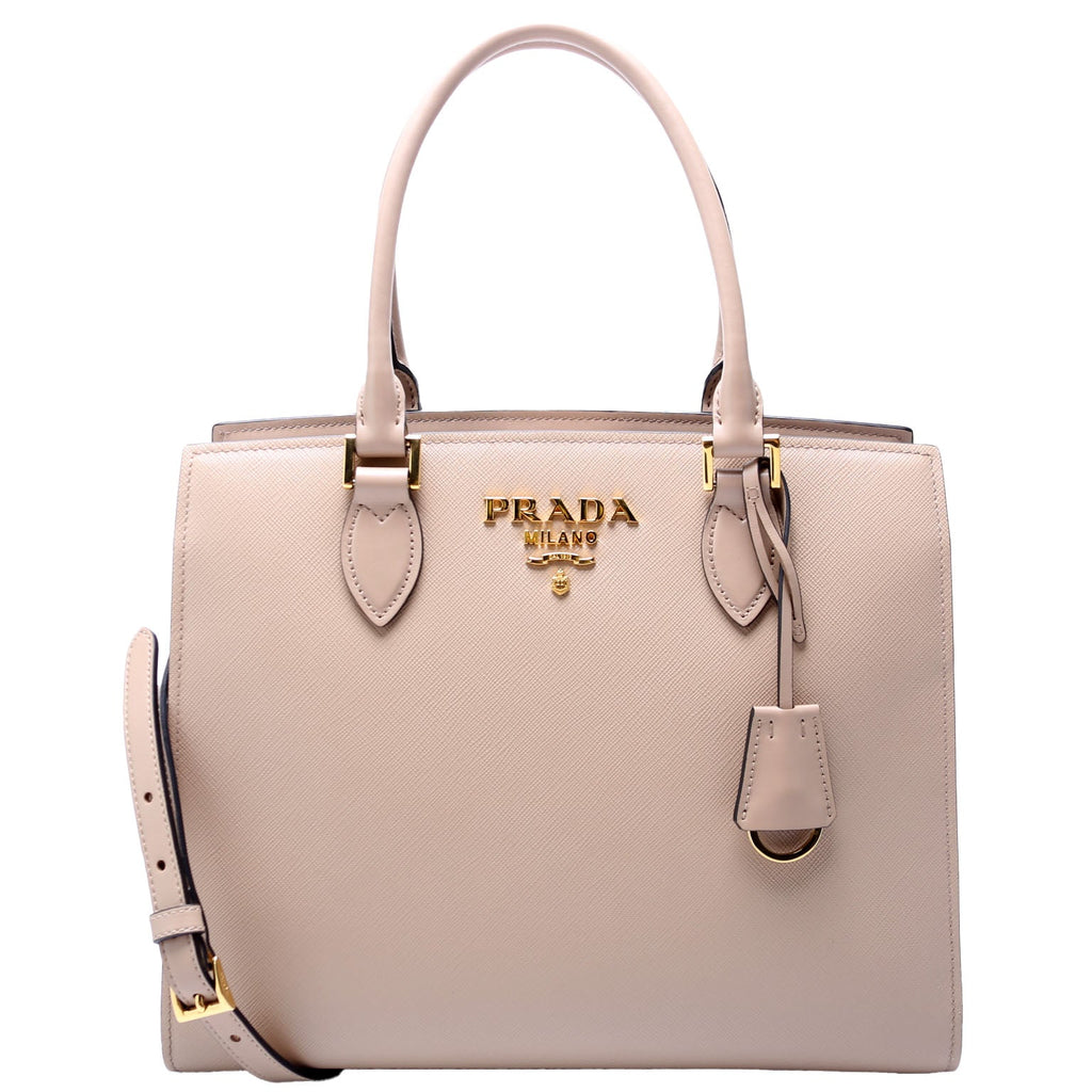 Convertible Open Tote Saffiano Tan