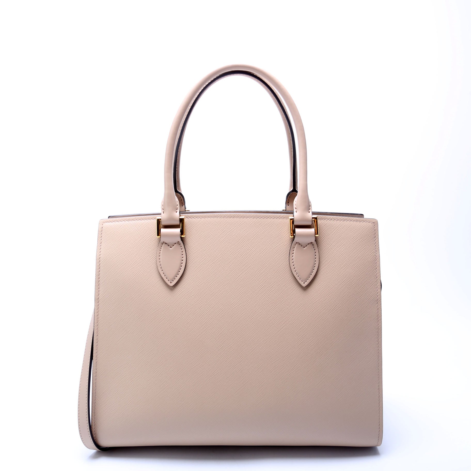 Convertible Open Tote Saffiano Tan