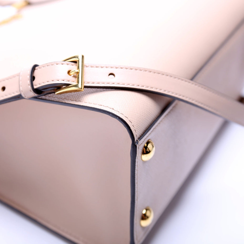 Convertible Open Tote Saffiano Tan
