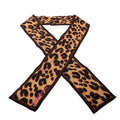 Leopard Bandeau Silk Scarf Brown