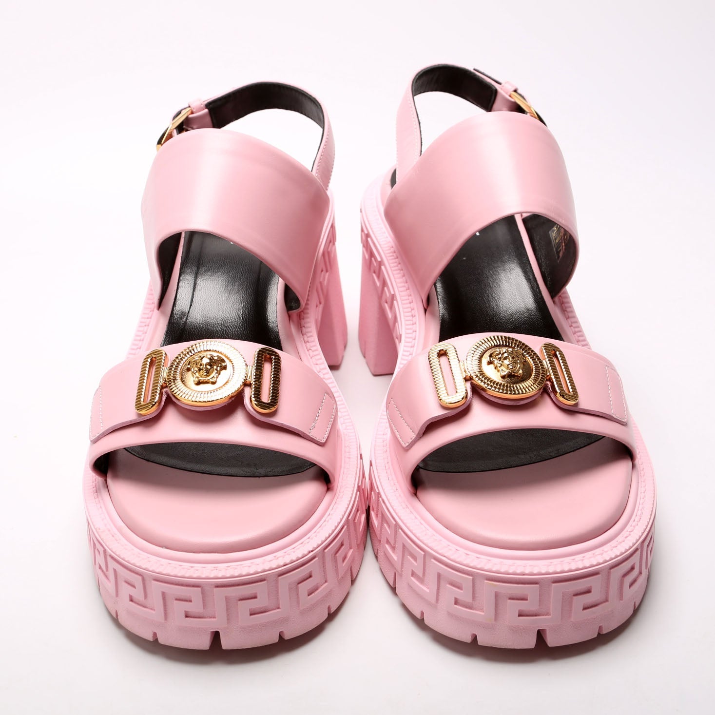 Medusa Biggie Slingback Platform sandals Size 41 Pink/Gold
