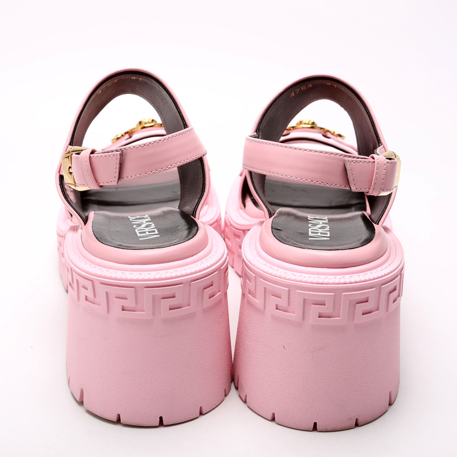 Medusa Biggie Slingback Platform sandals Size 41 Pink/Gold