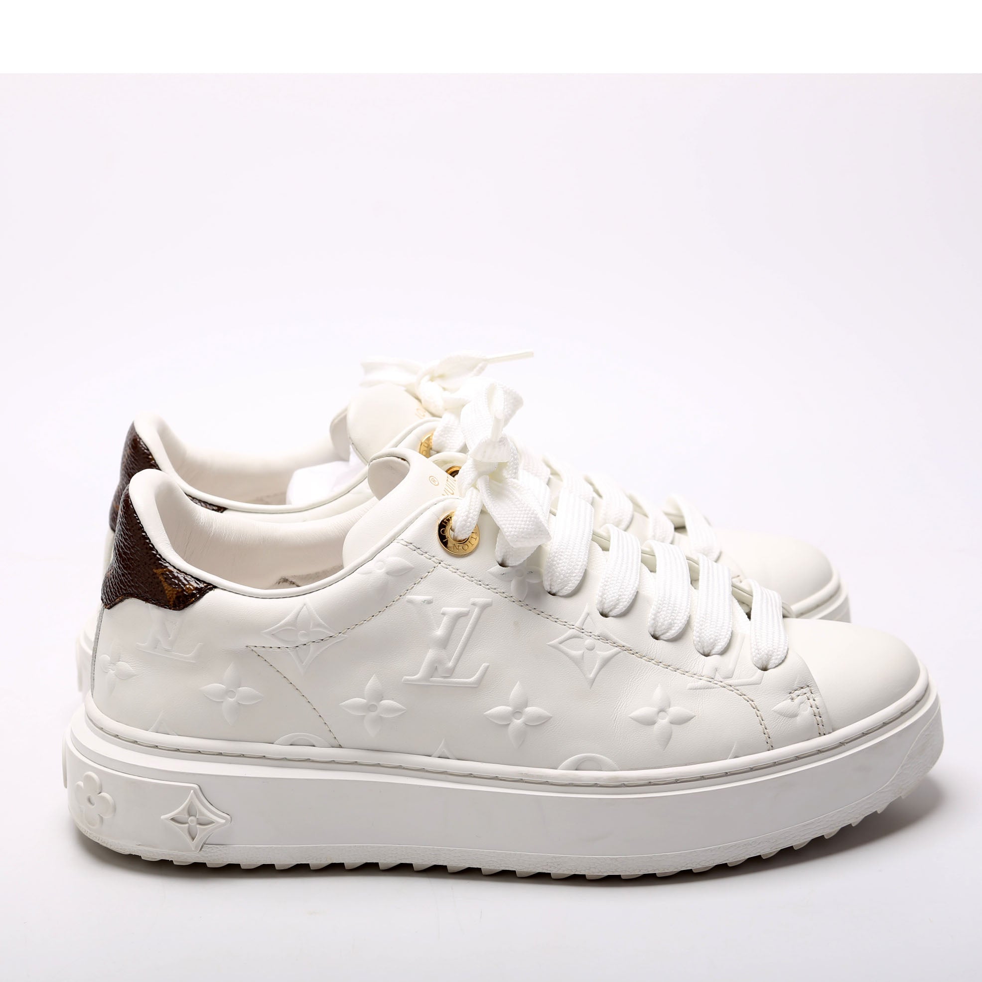 Timeout Sneakers Size 35.5 White/Brown