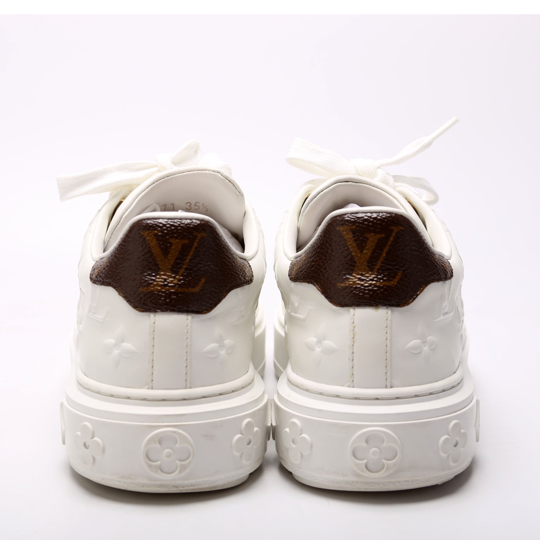 Timeout Sneakers Size 35.5 White/Brown