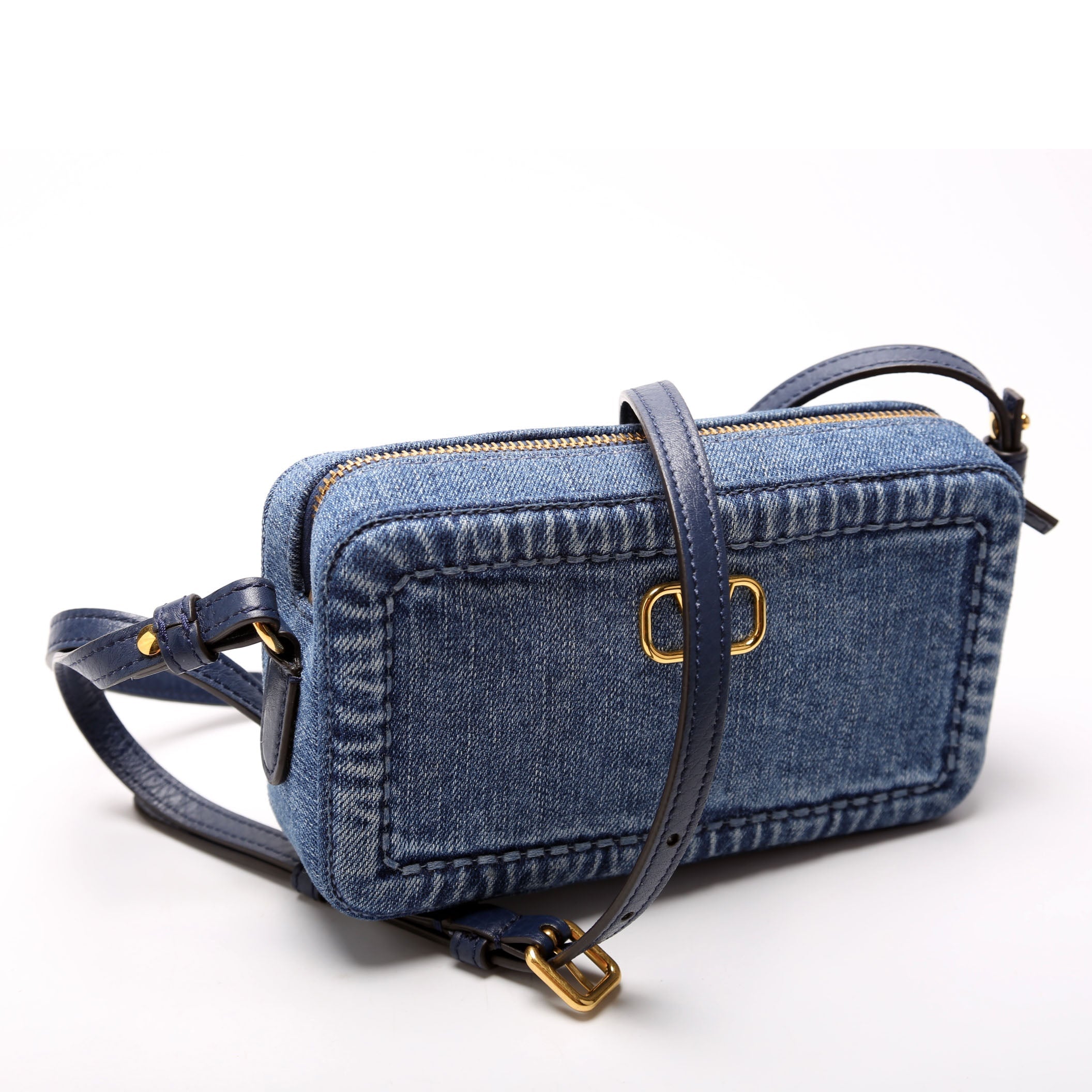 Alltime Mini Denim Crossbody Denim/Gold