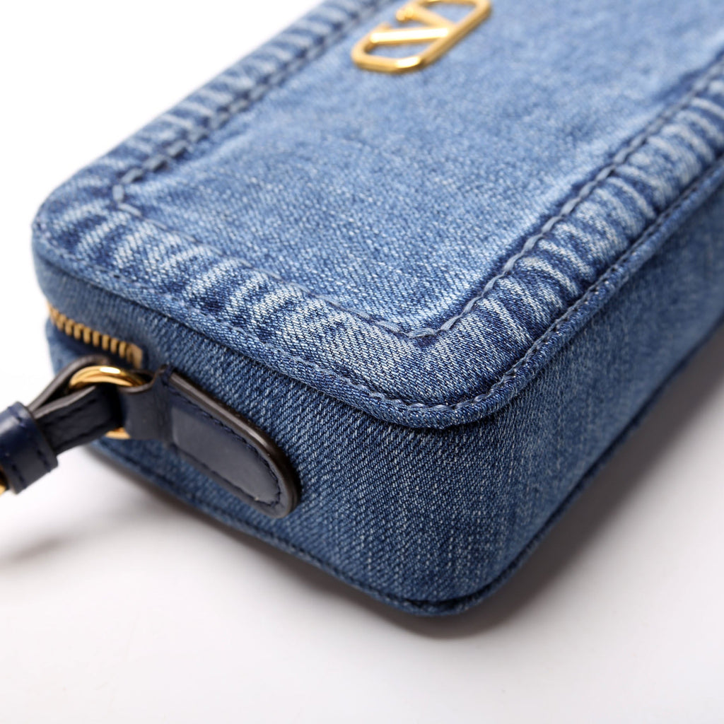 Alltime Mini Denim Crossbody Denim/Gold