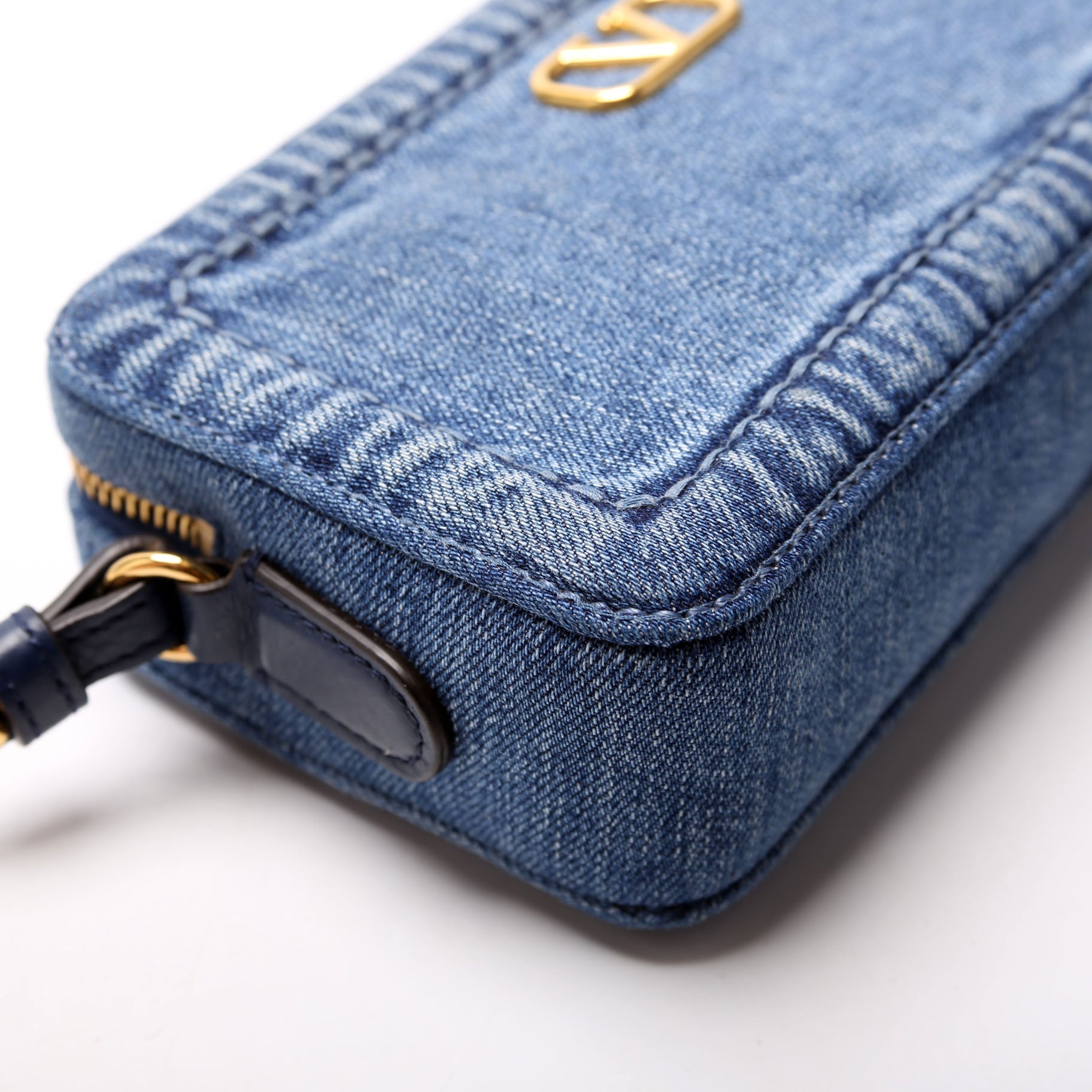 Alltime Mini Denim Crossbody Denim/Gold