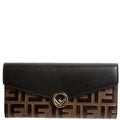 8M0251 F Is Fendi Flap Wallet Black/Brown