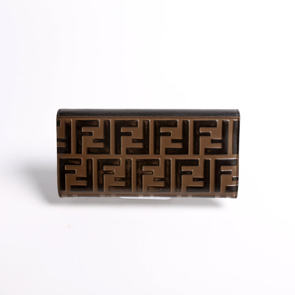 8M0251 F Is Fendi Flap Wallet Black/Brown