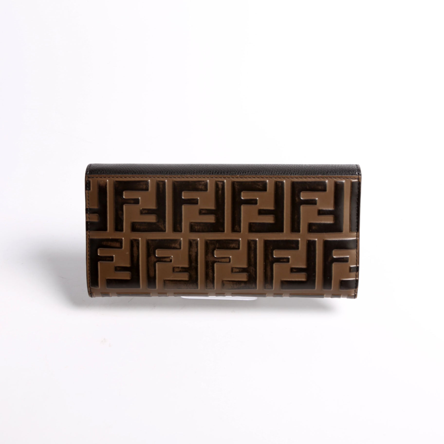 8M0251 F Is Fendi Flap Wallet Black/Brown
