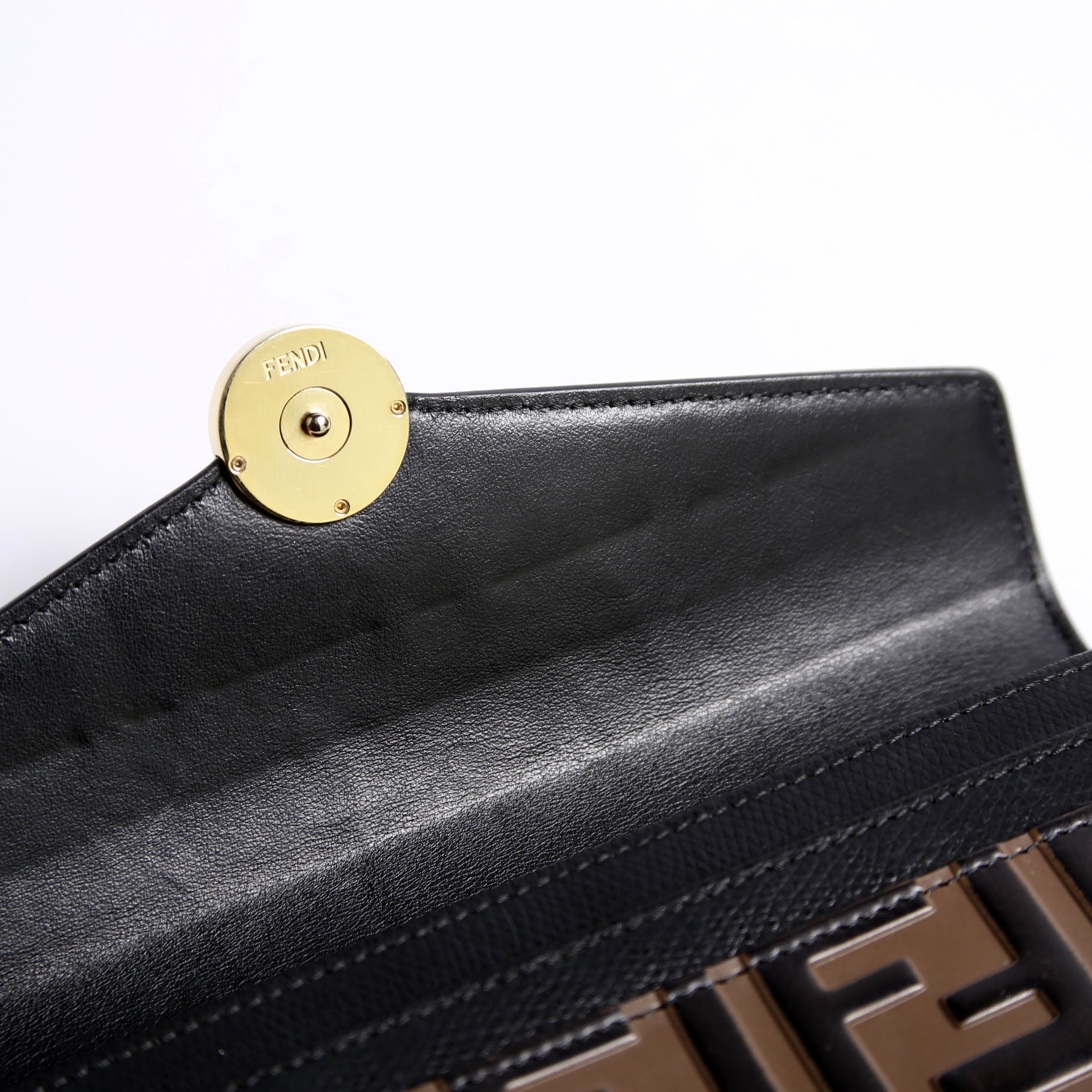 8M0251 F Is Fendi Flap Wallet Black/Brown