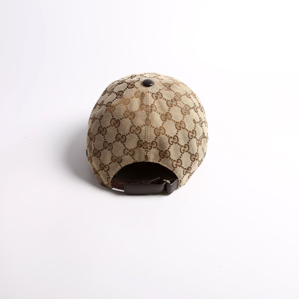 200035 GG Canvas Web Cap Hat Size XL Tan