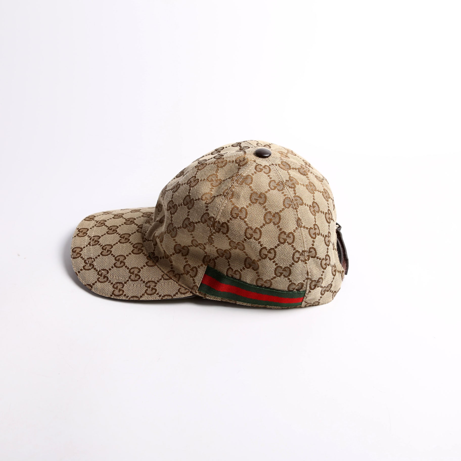 200035 GG Canvas Web Cap Hat Size XL Tan