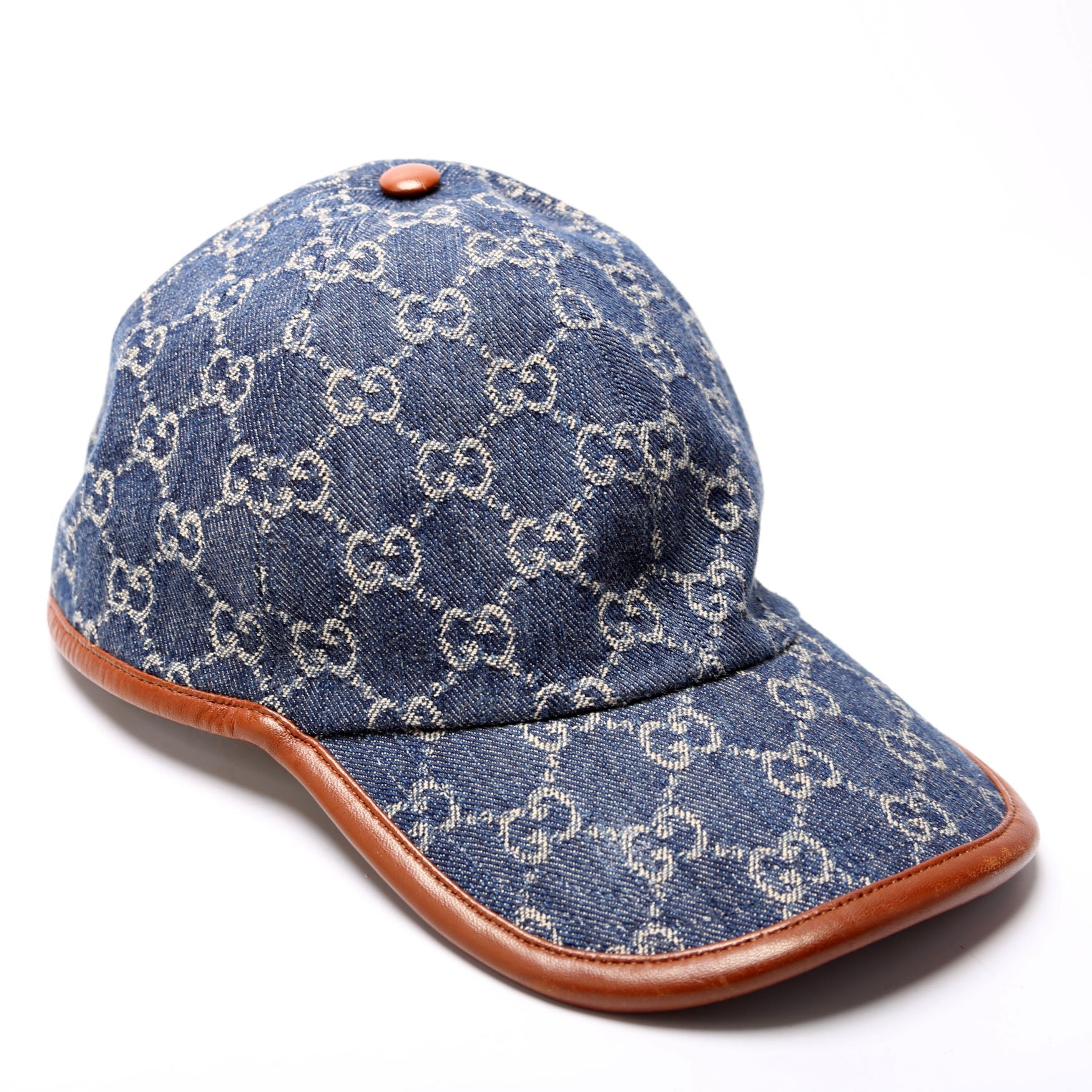 656906 GG Denim Cap Hat Size Large