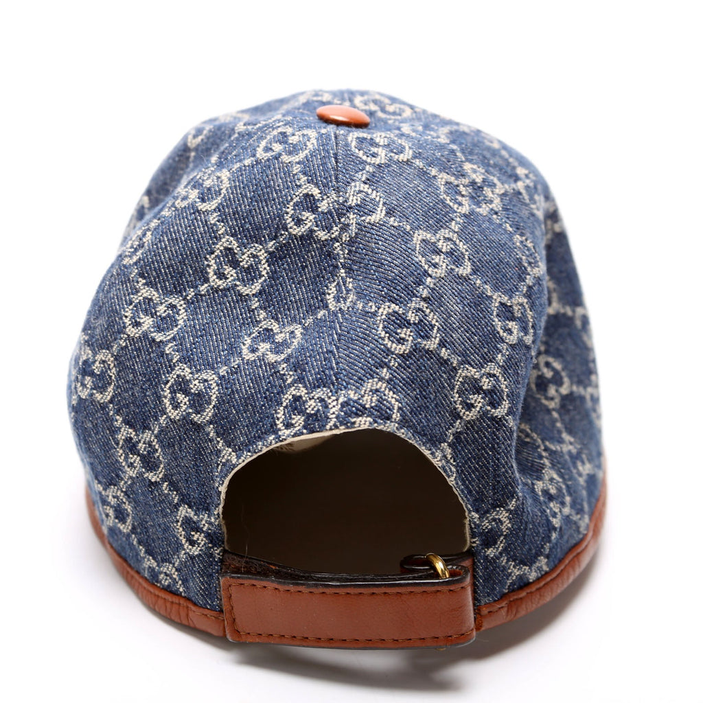 656906 GG Denim Cap Hat Size Large