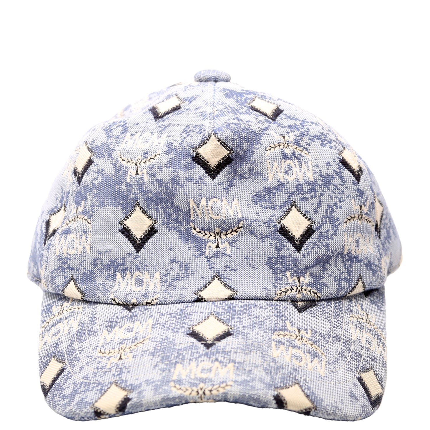 Vintage Jacquard One Size Hat Blue/Beige