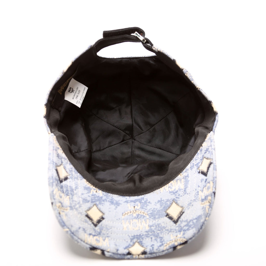 Vintage Jacquard One Size Hat Blue/Beige