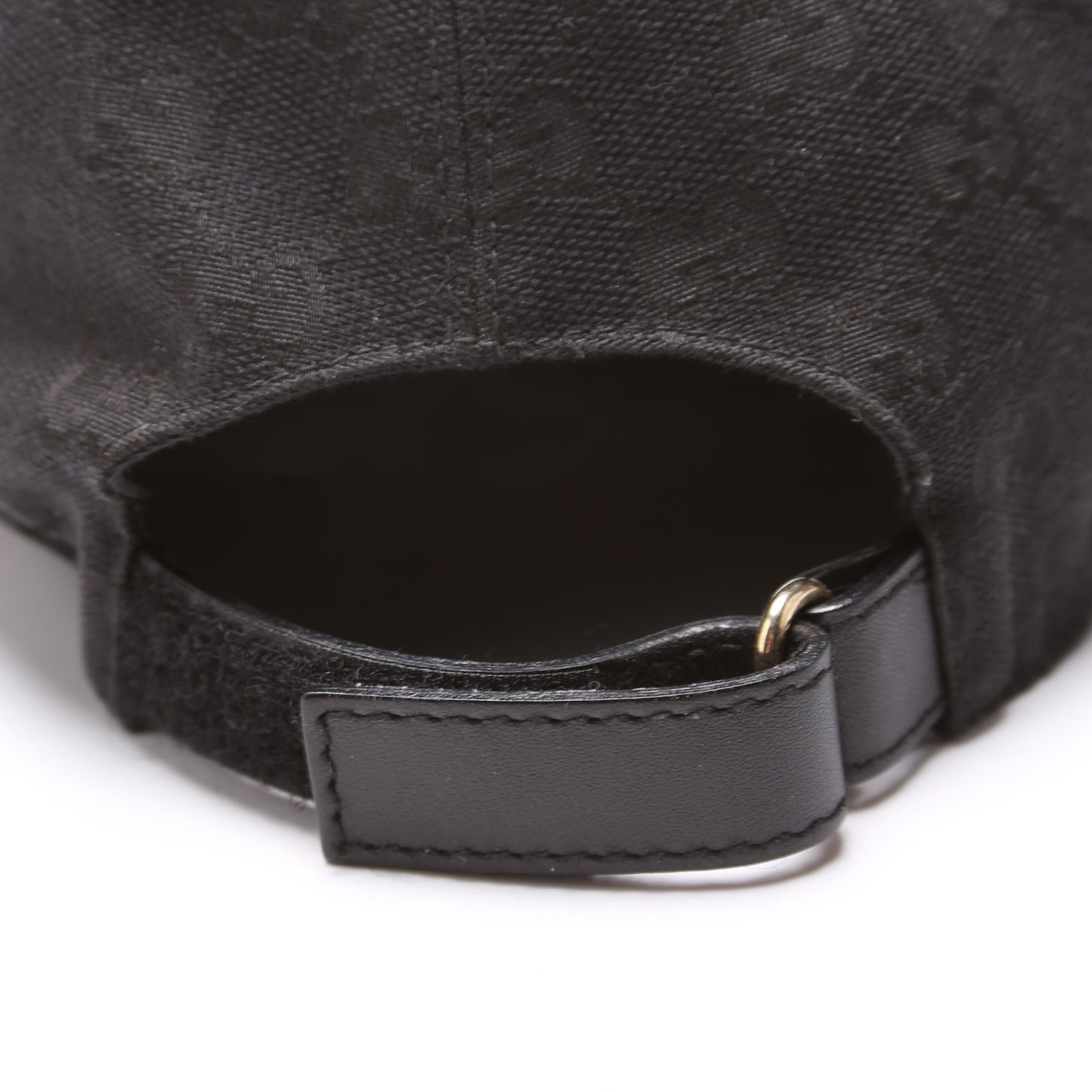 200035 GG Canvas Web Cap Hat Size Large Black