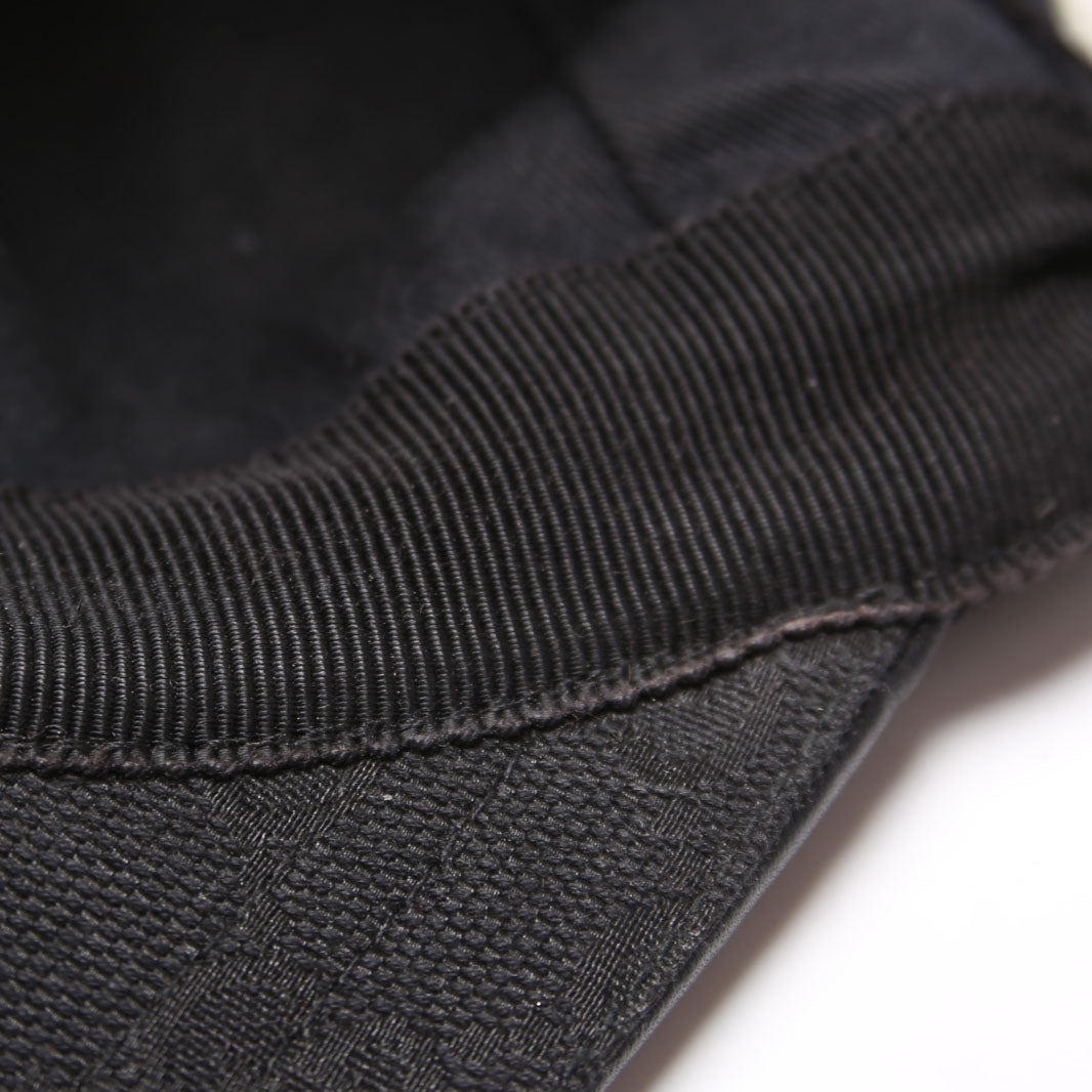 200035 GG Canvas Web Cap Hat Size Large Black
