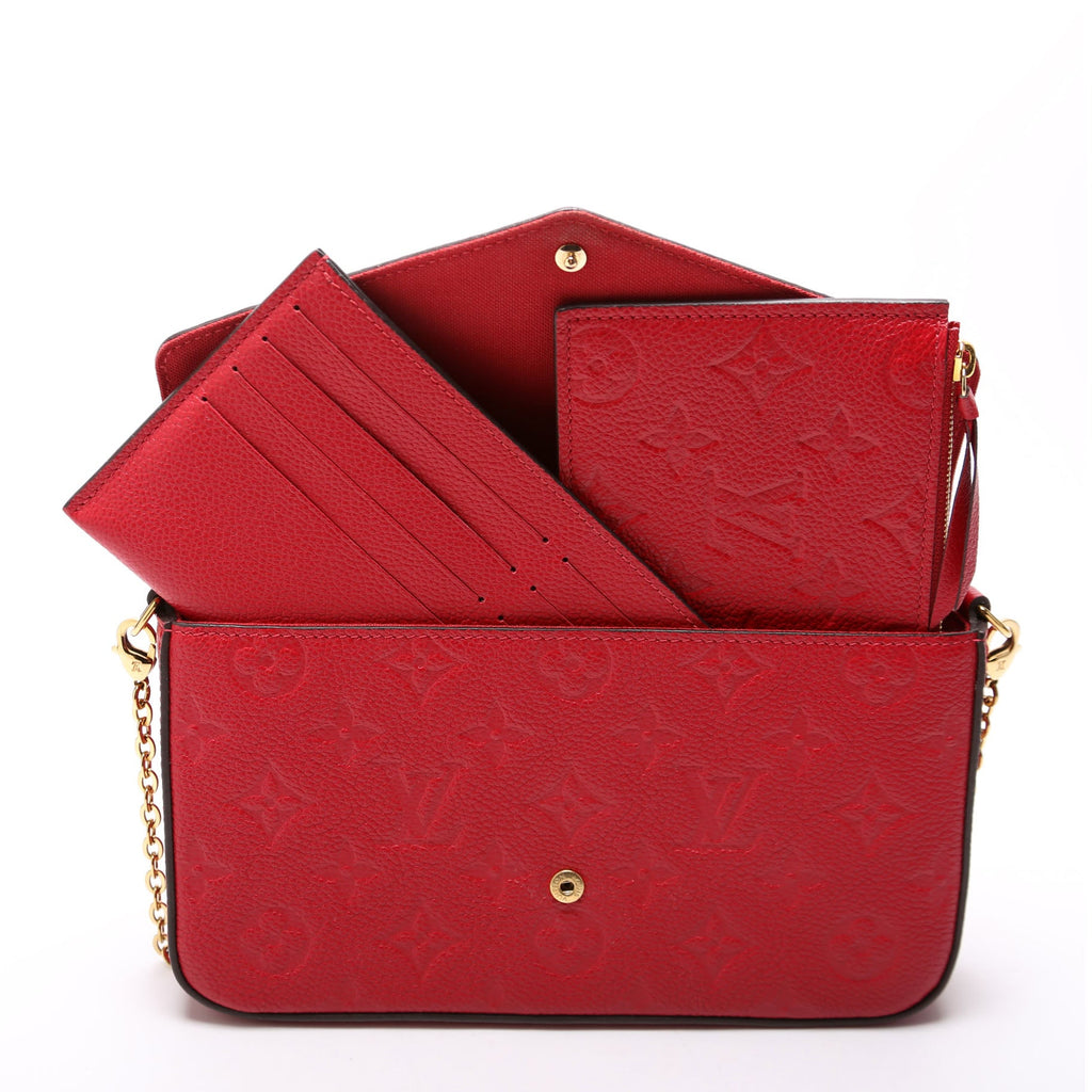 Pochette Felicie Empreinte Red