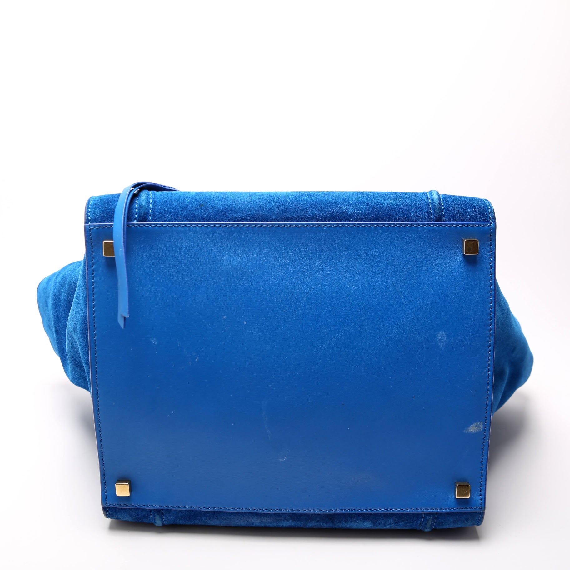 Suede Luggage Bag Blue